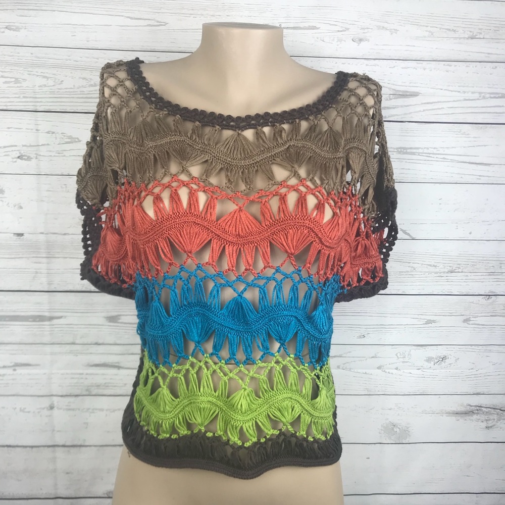 Summer Beach Crochet Knit Top One Size